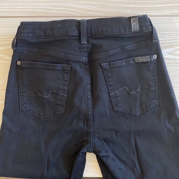 7 for All Mankind High Waist Skinny Black Jeans - Picture 5 of 7